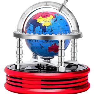 Ambientador Solar Para Auto Y Hogar, Diseño Globo Terráqueo, Rojo