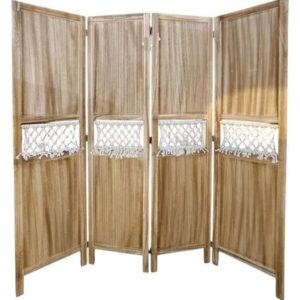 Biombo Separador De Ambiente Tejido Macramé 160*170 Cm