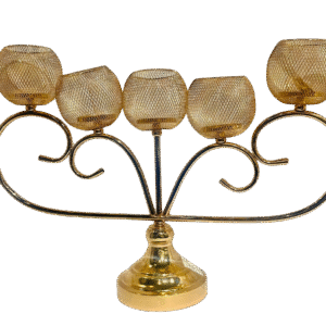 Candelabro Metálico Para 5 Velas 52*38 Cm