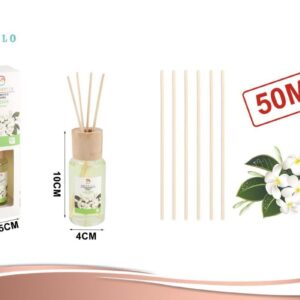Pack 12 Difusores De Aromas Con Varillas 50ml - Jazmin
