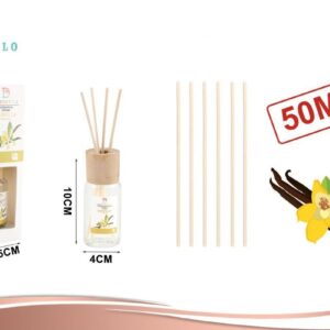 Pack 12 Difusores De Aromas, Fragancia Vainilla 50ml
