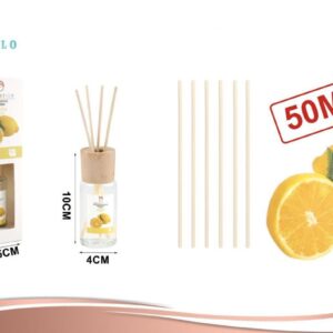 Pack 12 Difusores De Aromas Con Varillas 50ml - Limon