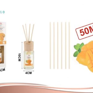 Pack 12 Difusores De Aromas Con Varillas 50ml - Mango