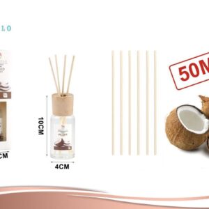Pack 12 Difusores De Aromas Con Varillas 50ml - Coco