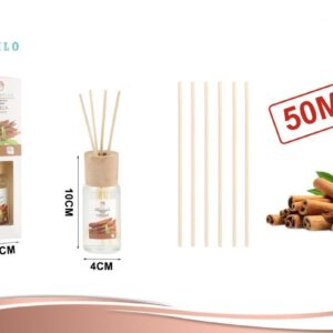 Pack 12 Difusores De Aromas Con Varillas 50ml - Canela