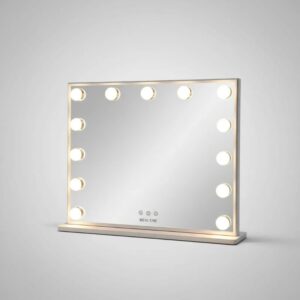 Espejo Tocador 40x50cm Con Luz Led De 3 Colores