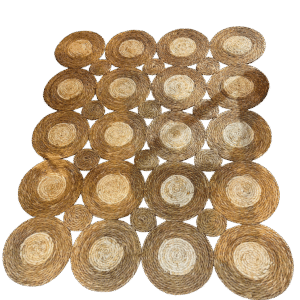 Alfombra De Yute 145*120cm Color Natural 2 Tonos