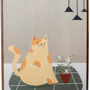 Pintura Al Óleo Diseño Gato 50*60cm