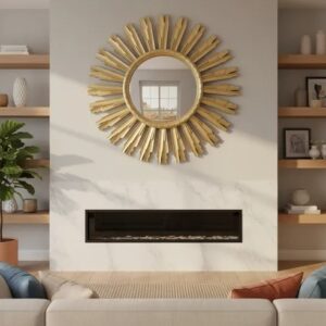 Espejo Decorativo Redondo, Diseño Solar 40cm