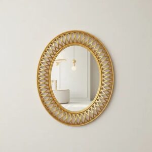 Espejo Decorativo Ovalado Dorado, 70cm