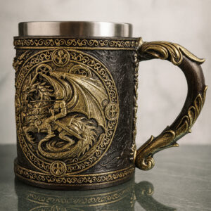 Tazon - Taza Termica De Acero Con Diseño De Dragon En 3D