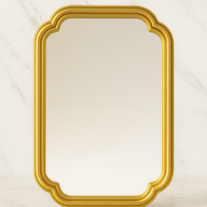 Espejo Decorativo con Marco Dorado Moderno