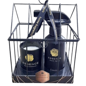 Aromatizador Para El Hogar: Vela + Spray De Fragancia en Negro