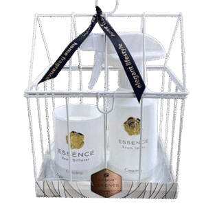 Aromatizador Para El Hogar: Vela + Spray De Fragancia en Blanco