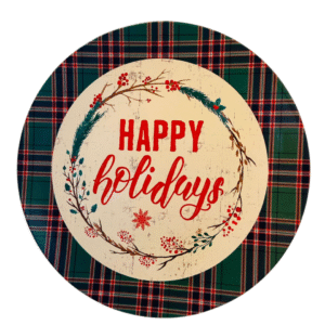 Set 3 Platos De Navidad, Platos Plásticos: Happy Holidays (Modelo 25)