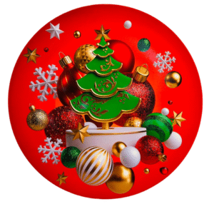 Set 3 Platos Plásticos De Navidad: Arbol de Navidad (Modelo 12)
