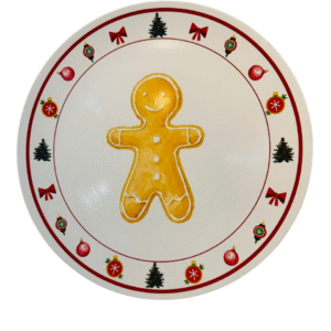 Set 3 Platos Plásticos De Navidad: Galleta (Modelo 14)