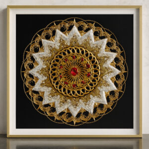 Cuadro con Diseño Mandala en Relieve 50x50cm