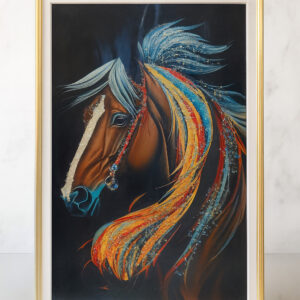 Cuadro Caballo con Cristales Moderno y Minimalista 40x60
