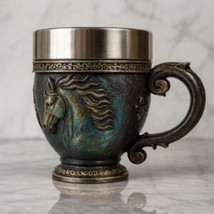 Tazon - Taza Termica De Acero Con Relieve De Caballo 225ml
