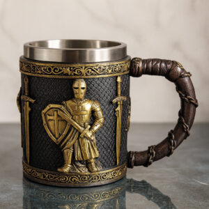 Tazon - Taza Termica De Acero Con Estilo Caballero Medieval 475ml