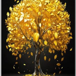 Cuadro con Arbol Dorado de la Prosperidad 60x90c