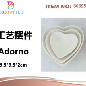 pack de 12 adornos corazon blanco 9.5*9.5*2 cm