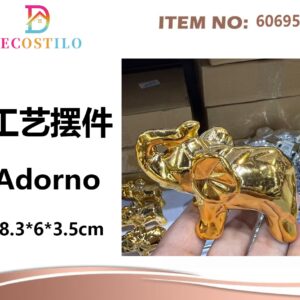 Pack 12 Elefante dorado 8.3*6*3.5 cm