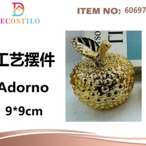 Pack 6 Adornos Manzana dorada 9*9 cm