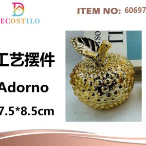 Pack 6 Adornos Manzanas Dorada 7.5*8.5 cm