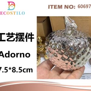 Pack 6  adornos manzana 7.5*8.5 cm