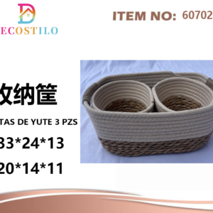 CESTAS DE YUTE 10 PZS33*24*13 20*14*11