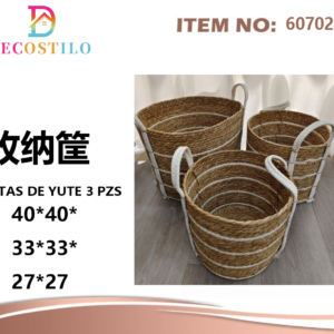 CESTAS DE YUTE 12 PZS40*40*30/8          33*33*26/8         27*27*23/8