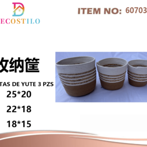 CESTAS DE YUTE 23 PZS25*20 22*18 18*15