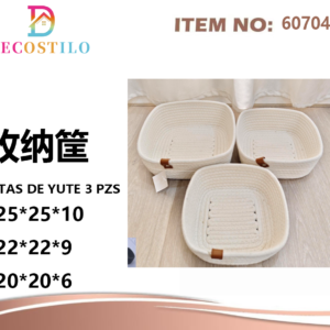CESTAS DE YUTE 29 PZS25*25*10         22*22*9             20*20*6