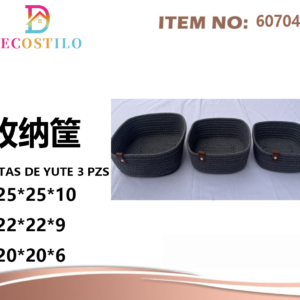CESTAS DE YUTE 30 PZS25*25*10         22*22*9             20*20*6