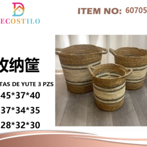 CESTAS DE YUTE 5 PZS45*37*40 37*34*35 28*32*30
