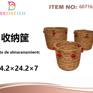 juego de canasto de yute