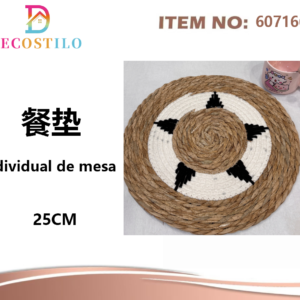 6 individual de yute 25 cm