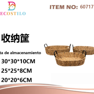 set de cesta de yute 30*30*10- 25*25*8- 20*20*6 cm