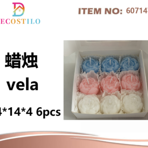 cajita de 6  vela  14*14*4 cm