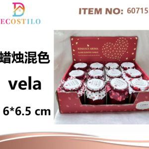 caja 12 velas aromaticas 6*6.5 cm