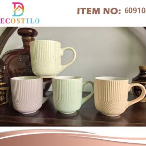 12 tazas lisas