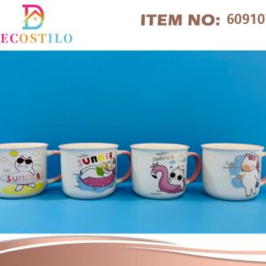12 tazas con diseños