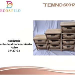 estante de almacenamiento 4 pisos.  37*27*73 cm