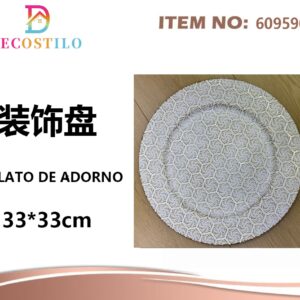 12 platos decorativos 33 cm