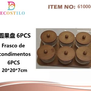 frasco para condiemento 6 pcs 20*20*7 cm